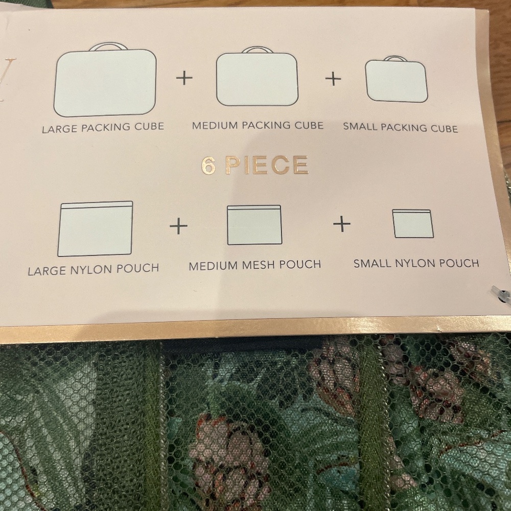 Ellen Tracy 6 Piece Travel Packing Set - Picture 3 of 6